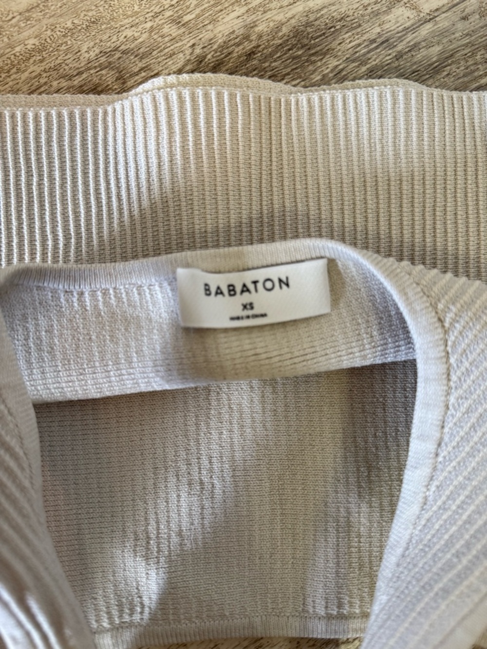 Aritzia✨Babaton Ribbed Square-Neck Crop Top - Cream - Picture 3 of 3